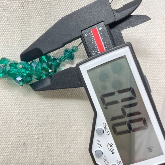 Signed New York Crystal Cluster Necklace Wicked Green Classic Dressy Formal - Picture 6 of 9